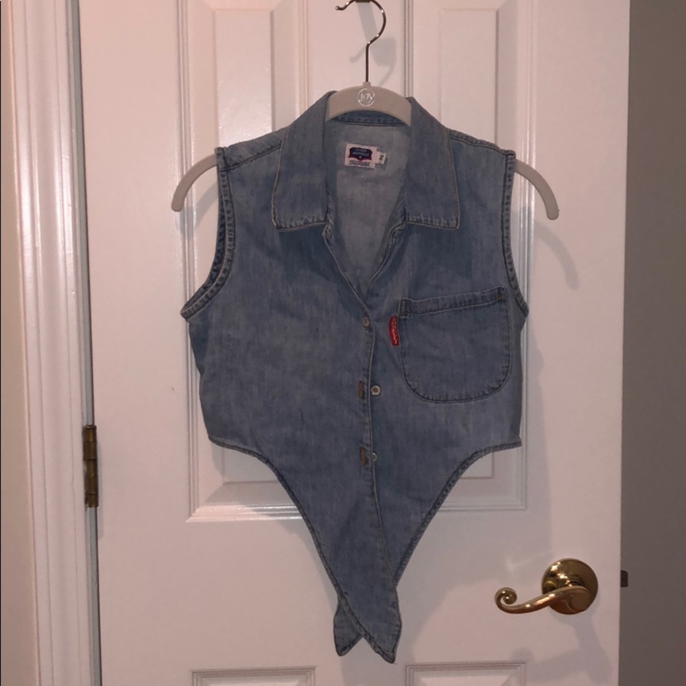 Claudio Agnelli  sleeveless, tie crop top Sz. M